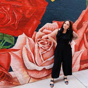 Old Navy | Black Square Neck Jumpsuit/Romper